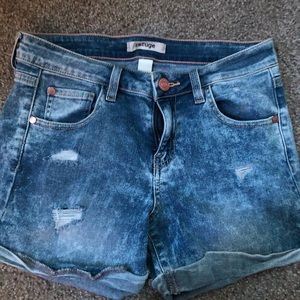 blue jean shorts